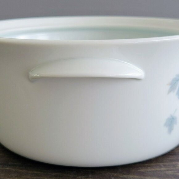 Vintage Noritake Maplewood 3 Qt. Round Covered Casserole Blue & Tan Autumn Leave - Picture 8 of 14